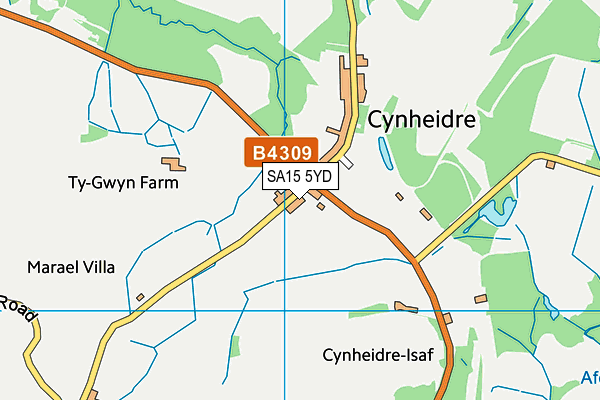 SA15 5YD map - OS VectorMap District (Ordnance Survey)