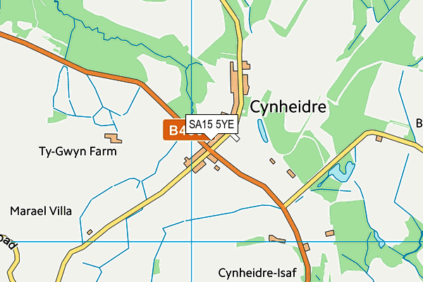 SA15 5YE map - OS VectorMap District (Ordnance Survey)