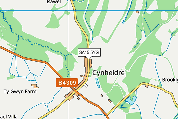 SA15 5YG map - OS VectorMap District (Ordnance Survey)