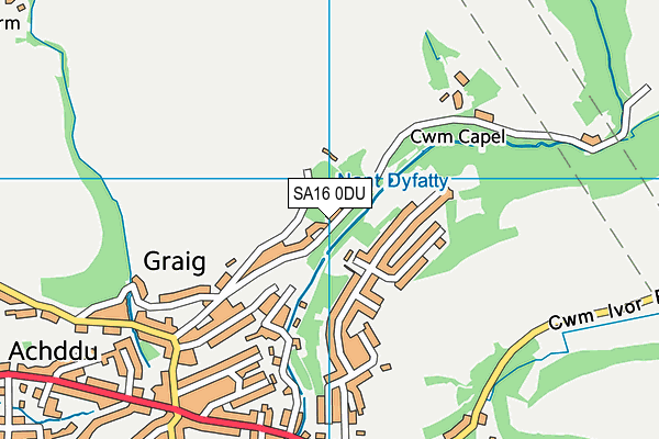SA16 0DU map - OS VectorMap District (Ordnance Survey)