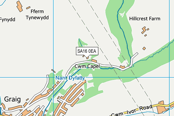 SA16 0EA map - OS VectorMap District (Ordnance Survey)