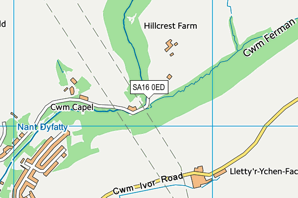 SA16 0ED map - OS VectorMap District (Ordnance Survey)