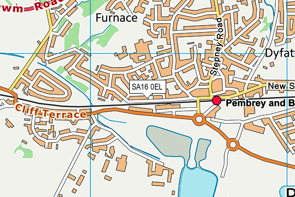 SA16 0EL map - OS VectorMap District (Ordnance Survey)