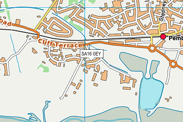 SA16 0EY map - OS VectorMap District (Ordnance Survey)