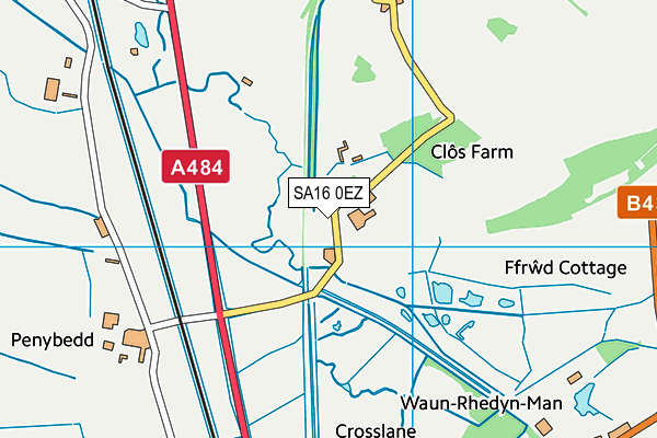 SA16 0EZ map - OS VectorMap District (Ordnance Survey)