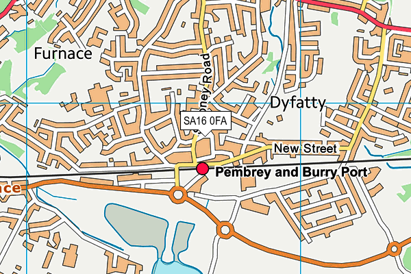 SA16 0FA map - OS VectorMap District (Ordnance Survey)