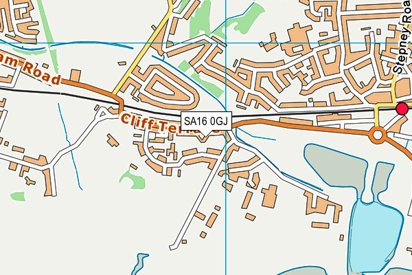 SA16 0GJ map - OS VectorMap District (Ordnance Survey)