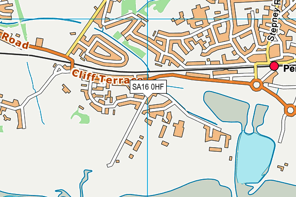 SA16 0HF map - OS VectorMap District (Ordnance Survey)