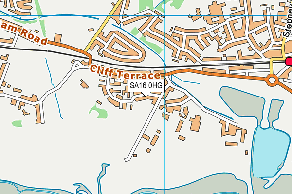 SA16 0HG map - OS VectorMap District (Ordnance Survey)
