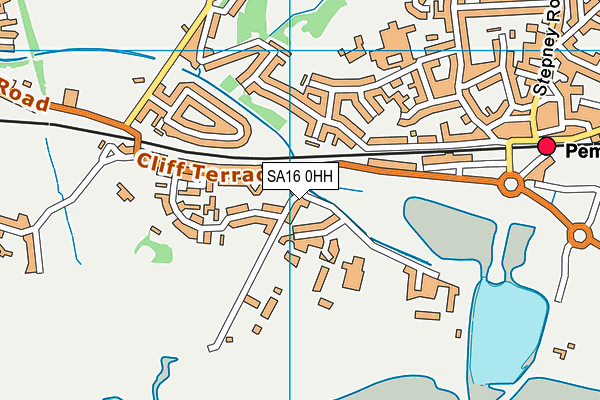 SA16 0HH map - OS VectorMap District (Ordnance Survey)