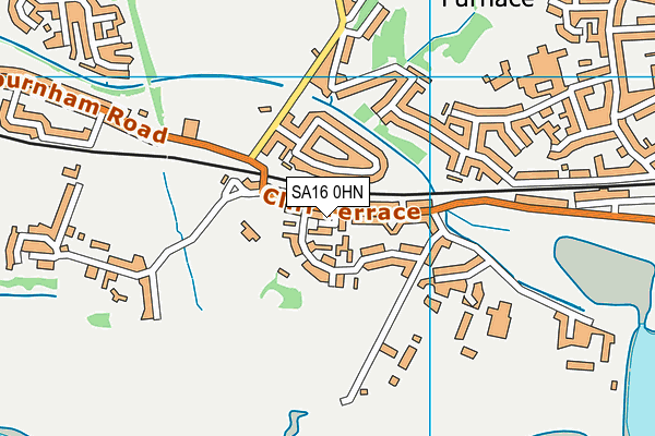 SA16 0HN map - OS VectorMap District (Ordnance Survey)