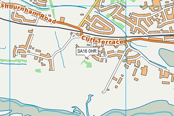 SA16 0HR map - OS VectorMap District (Ordnance Survey)