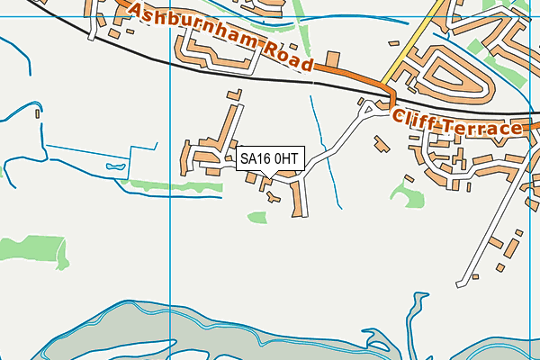 SA16 0HT map - OS VectorMap District (Ordnance Survey)