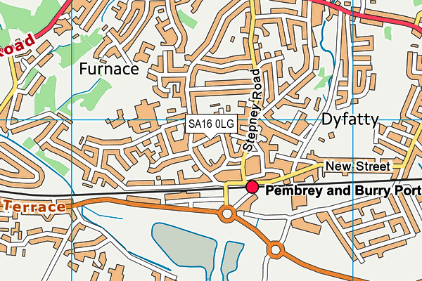 SA16 0LG map - OS VectorMap District (Ordnance Survey)
