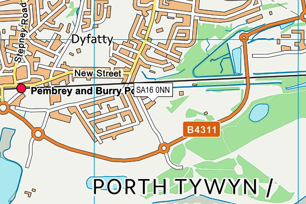 SA16 0NN map - OS VectorMap District (Ordnance Survey)