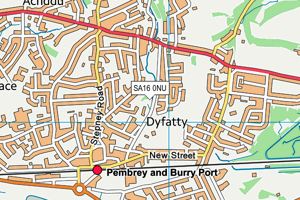 SA16 0NU map - OS VectorMap District (Ordnance Survey)