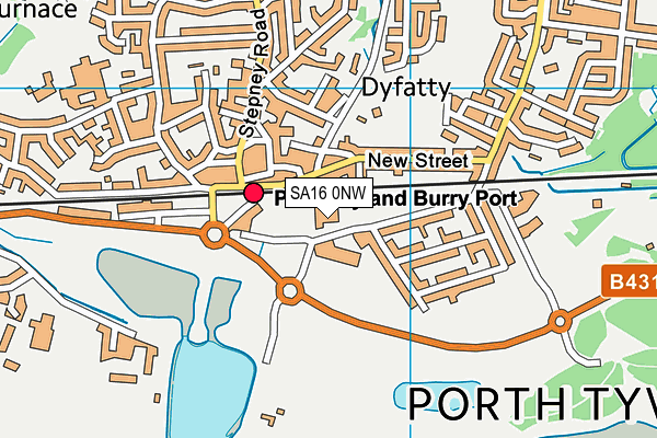 SA16 0NW map - OS VectorMap District (Ordnance Survey)