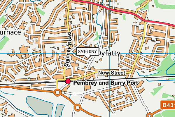 SA16 0NY map - OS VectorMap District (Ordnance Survey)