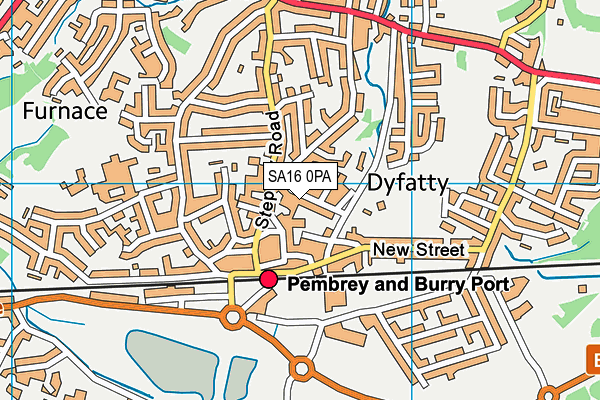 SA16 0PA map - OS VectorMap District (Ordnance Survey)