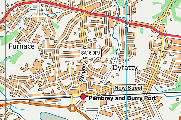 SA16 0PJ map - OS VectorMap District (Ordnance Survey)