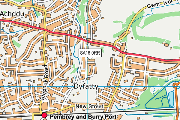 SA16 0RR map - OS VectorMap District (Ordnance Survey)