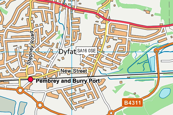 SA16 0SE map - OS VectorMap District (Ordnance Survey)