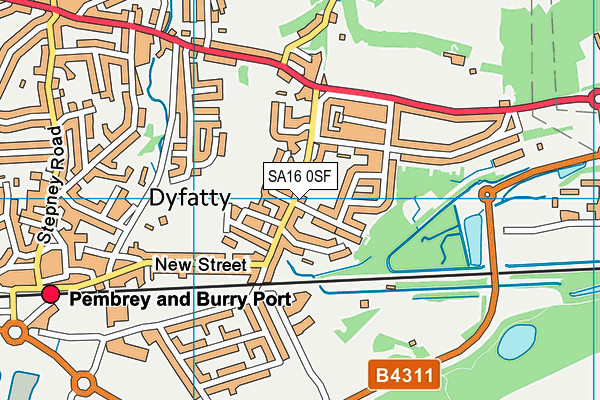 SA16 0SF map - OS VectorMap District (Ordnance Survey)