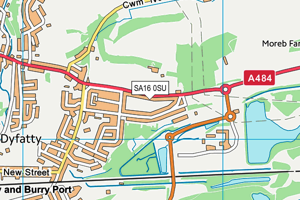 SA16 0SU map - OS VectorMap District (Ordnance Survey)