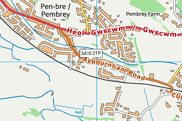 Pembrey C.P. School map (SA16 0TP) - OS VectorMap District (Ordnance Survey)