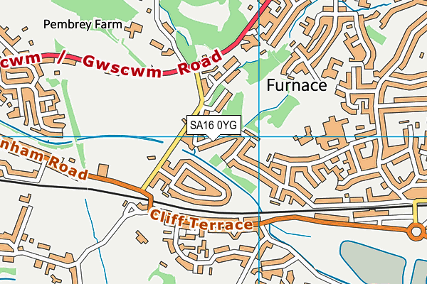 SA16 0YG map - OS VectorMap District (Ordnance Survey)