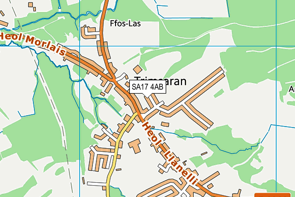 SA17 4AB map - OS VectorMap District (Ordnance Survey)