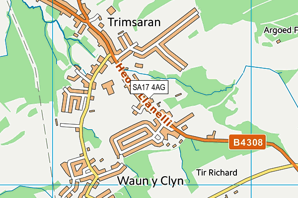 Trimsaran Community School map (SA17 4AG) - OS VectorMap District (Ordnance Survey)
