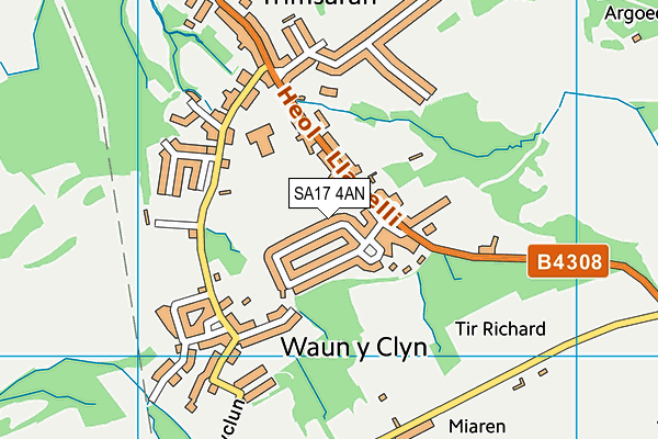 SA17 4AN map - OS VectorMap District (Ordnance Survey)