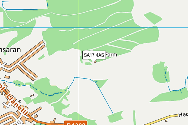 SA17 4AS map - OS VectorMap District (Ordnance Survey)
