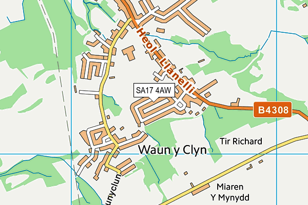 SA17 4AW map - OS VectorMap District (Ordnance Survey)