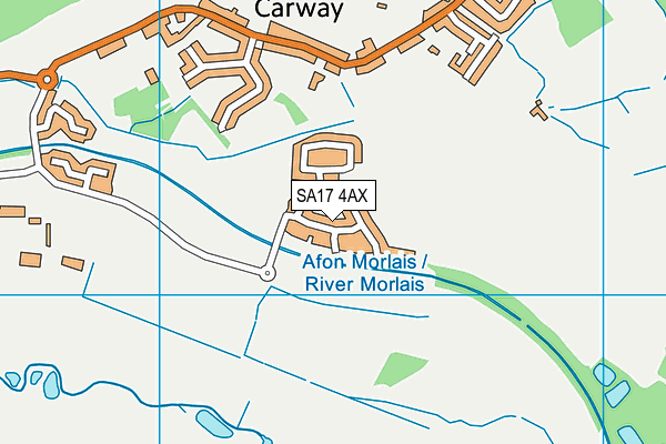 SA17 4AX map - OS VectorMap District (Ordnance Survey)