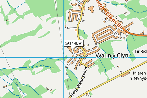 SA17 4BW map - OS VectorMap District (Ordnance Survey)