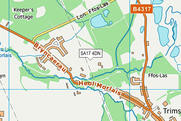 SA17 4DN map - OS VectorMap District (Ordnance Survey)