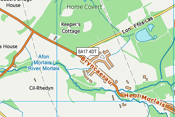 SA17 4DT map - OS VectorMap District (Ordnance Survey)