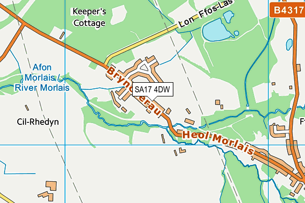 SA17 4DW map - OS VectorMap District (Ordnance Survey)
