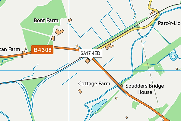 SA17 4ED map - OS VectorMap District (Ordnance Survey)