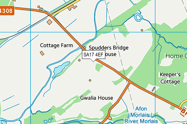 SA17 4EF map - OS VectorMap District (Ordnance Survey)