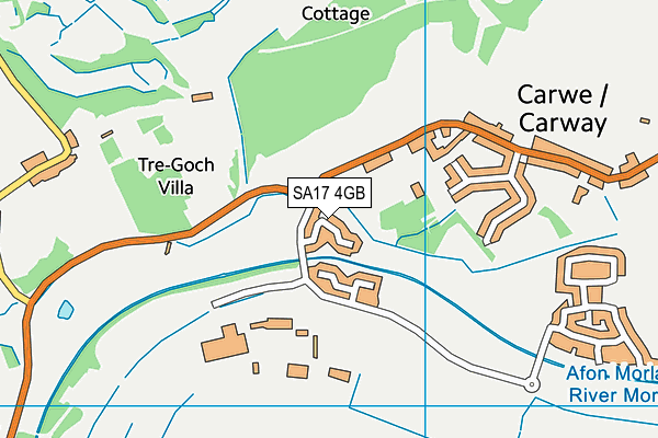 SA17 4GB map - OS VectorMap District (Ordnance Survey)