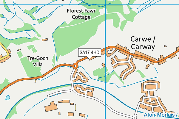 SA17 4HD map - OS VectorMap District (Ordnance Survey)