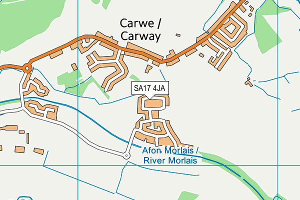 SA17 4JA map - OS VectorMap District (Ordnance Survey)