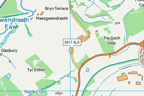 SA17 4LA map - OS VectorMap District (Ordnance Survey)