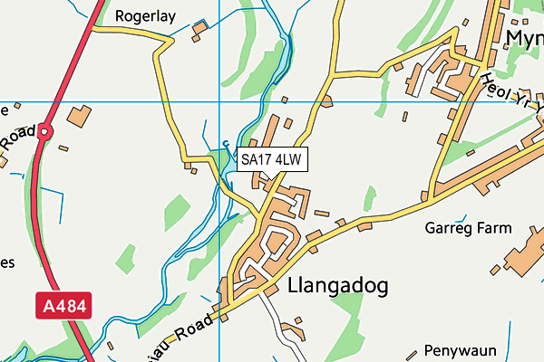 SA17 4LW map - OS VectorMap District (Ordnance Survey)