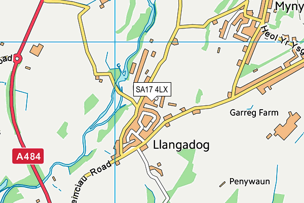 SA17 4LX map - OS VectorMap District (Ordnance Survey)