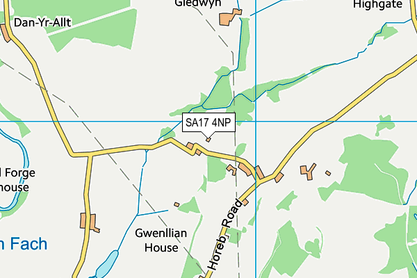 SA17 4NP map - OS VectorMap District (Ordnance Survey)