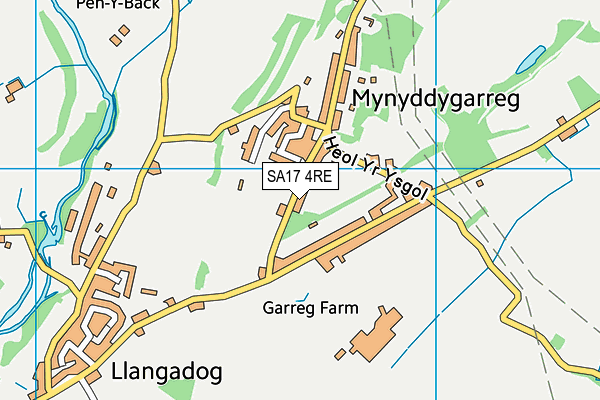 SA17 4RE map - OS VectorMap District (Ordnance Survey)